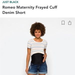 Just Black denim maternity shorts, size 30